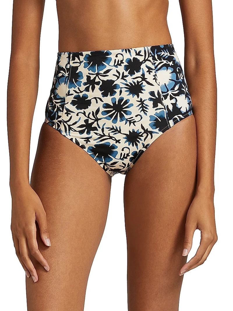 Zahara Floral High-Rise Bikini Bottom