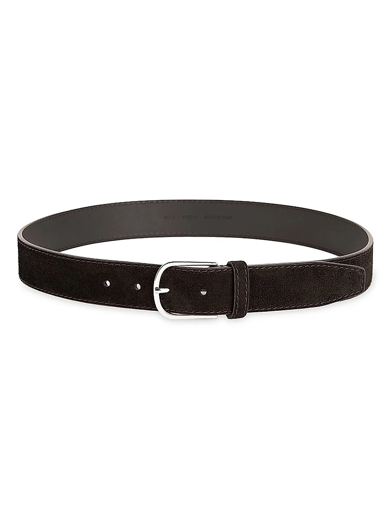 Wide Suede Trouser Belt