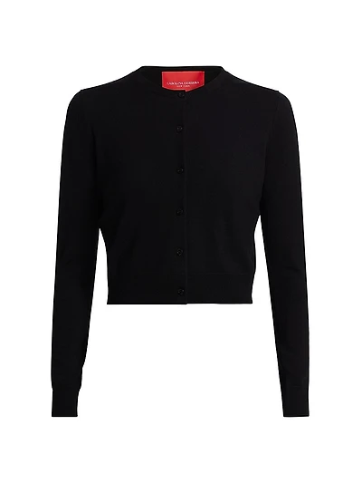 Wool Crewneck Cardigan