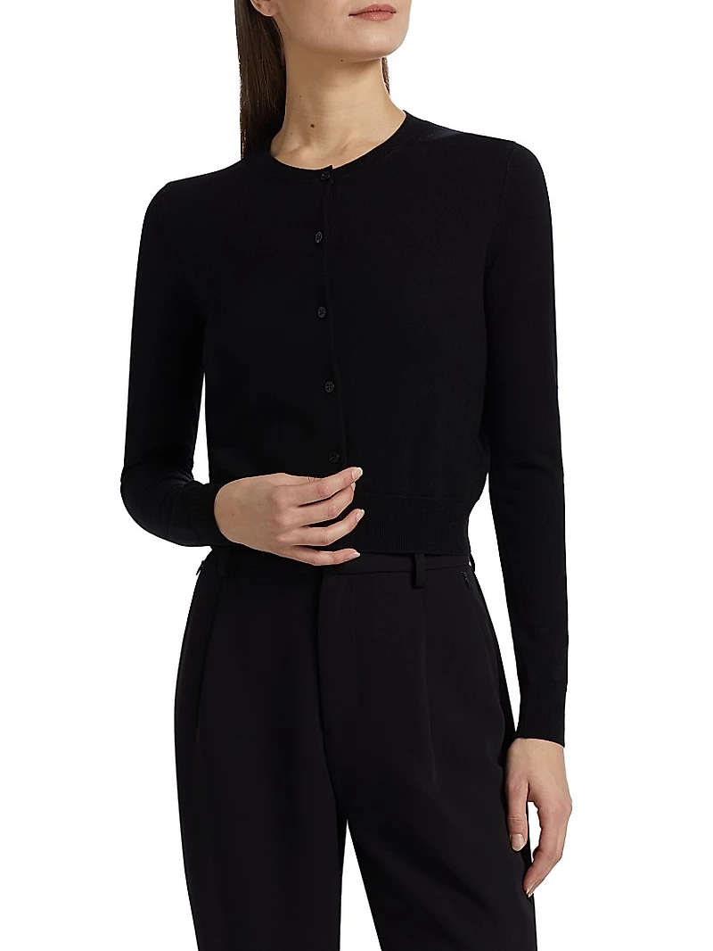 Wool Crewneck Cardigan