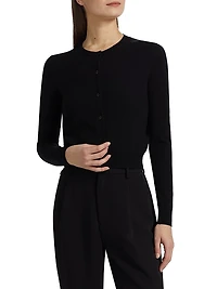 Wool Crewneck Cardigan