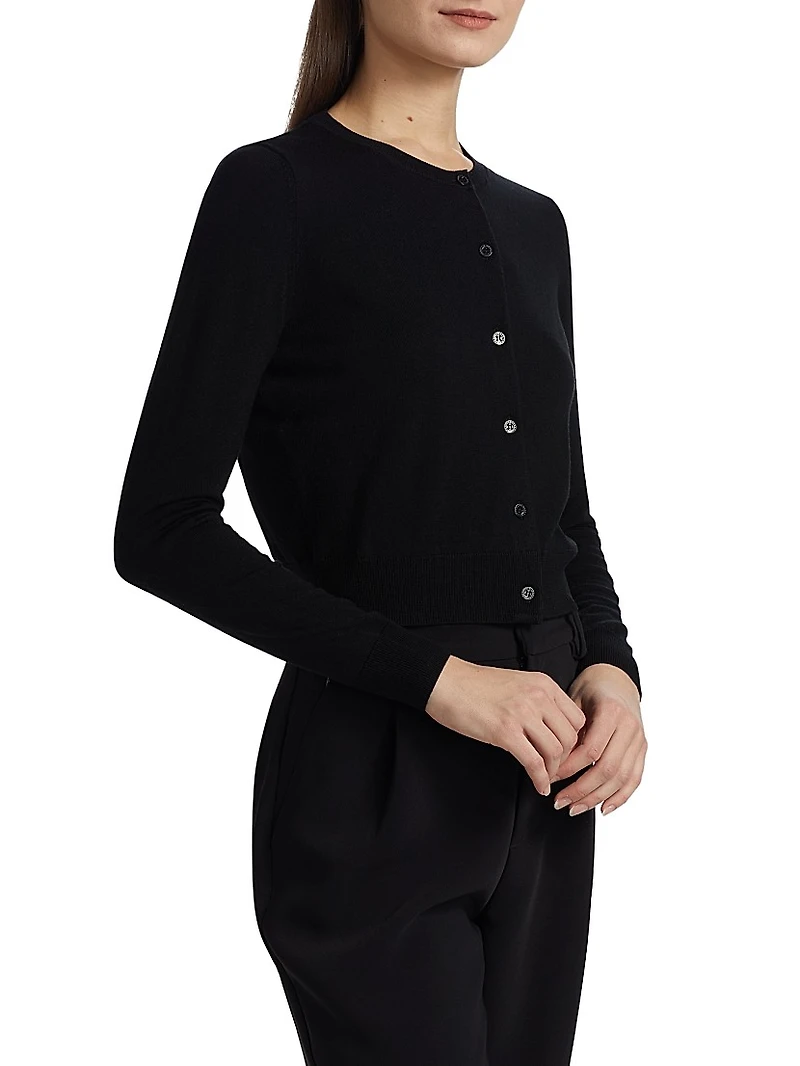 Wool Crewneck Cardigan