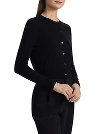 Wool Crewneck Cardigan