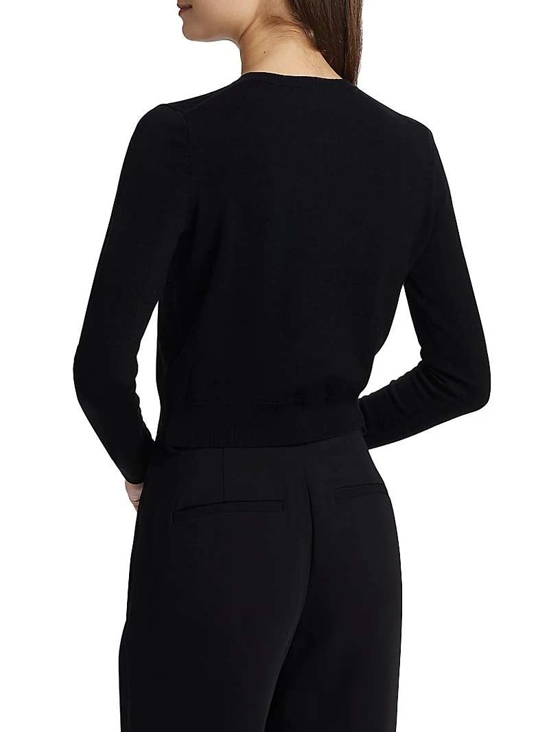 Wool Crewneck Cardigan