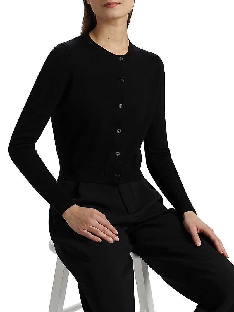 Wool Crewneck Cardigan