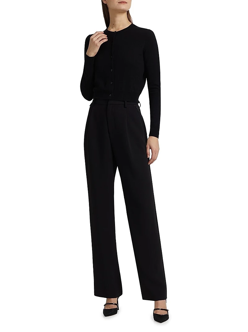 Wool Crewneck Cardigan