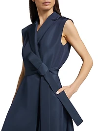 Sleeveless Silk Trench Gown