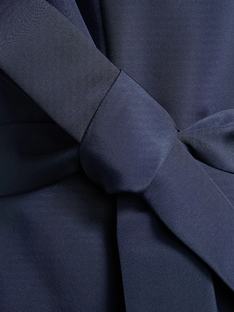 Sleeveless Silk Trench Gown