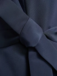 Sleeveless Silk Trench Gown