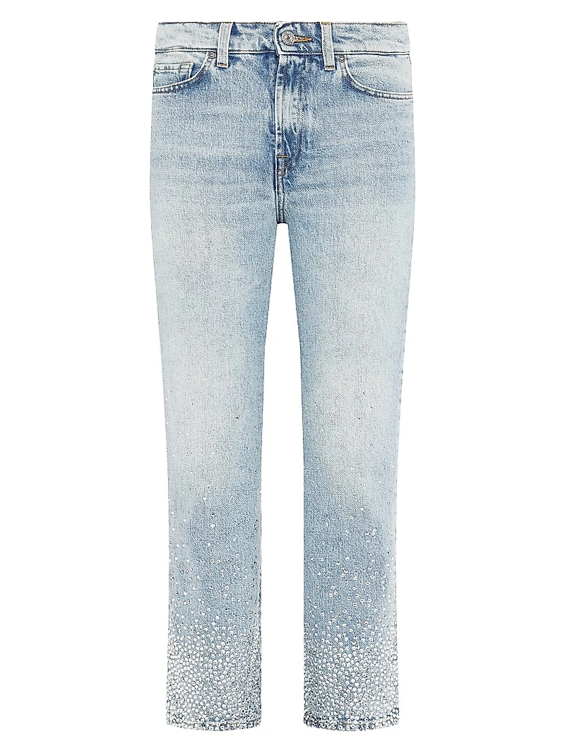 Logan High-Rise Embellished Stovepipe Jeans