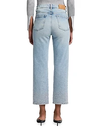 Logan High-Rise Embellished Stovepipe Jeans
