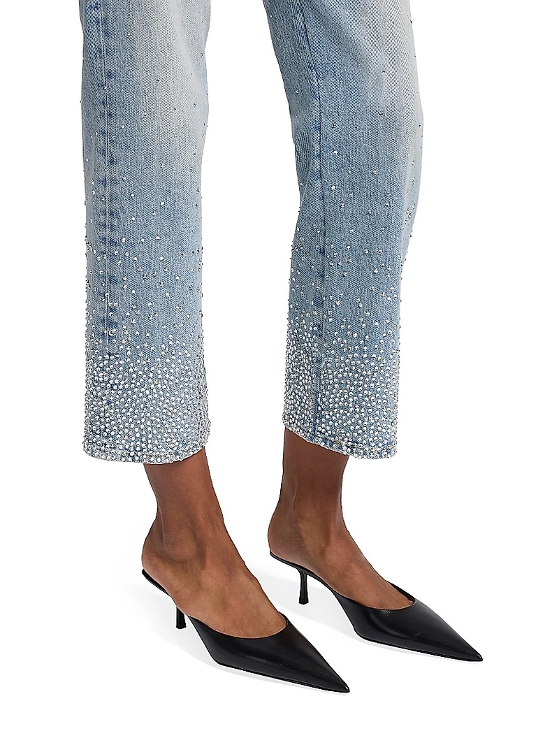 Logan High-Rise Embellished Stovepipe Jeans