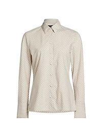 Sylvia Striped Poplin Shirt