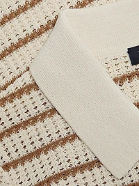 Viola Striped Knit Polo Top