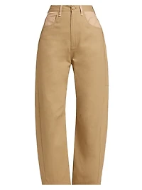 Charlie Cotton Barrel-Leg Pants