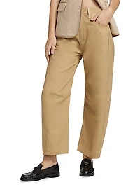 Charlie Cotton Barrel-Leg Pants