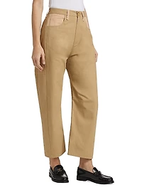 Charlie Cotton Barrel-Leg Pants