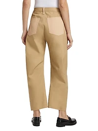 Charlie Cotton Barrel-Leg Pants