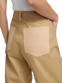 Charlie Cotton Barrel-Leg Pants