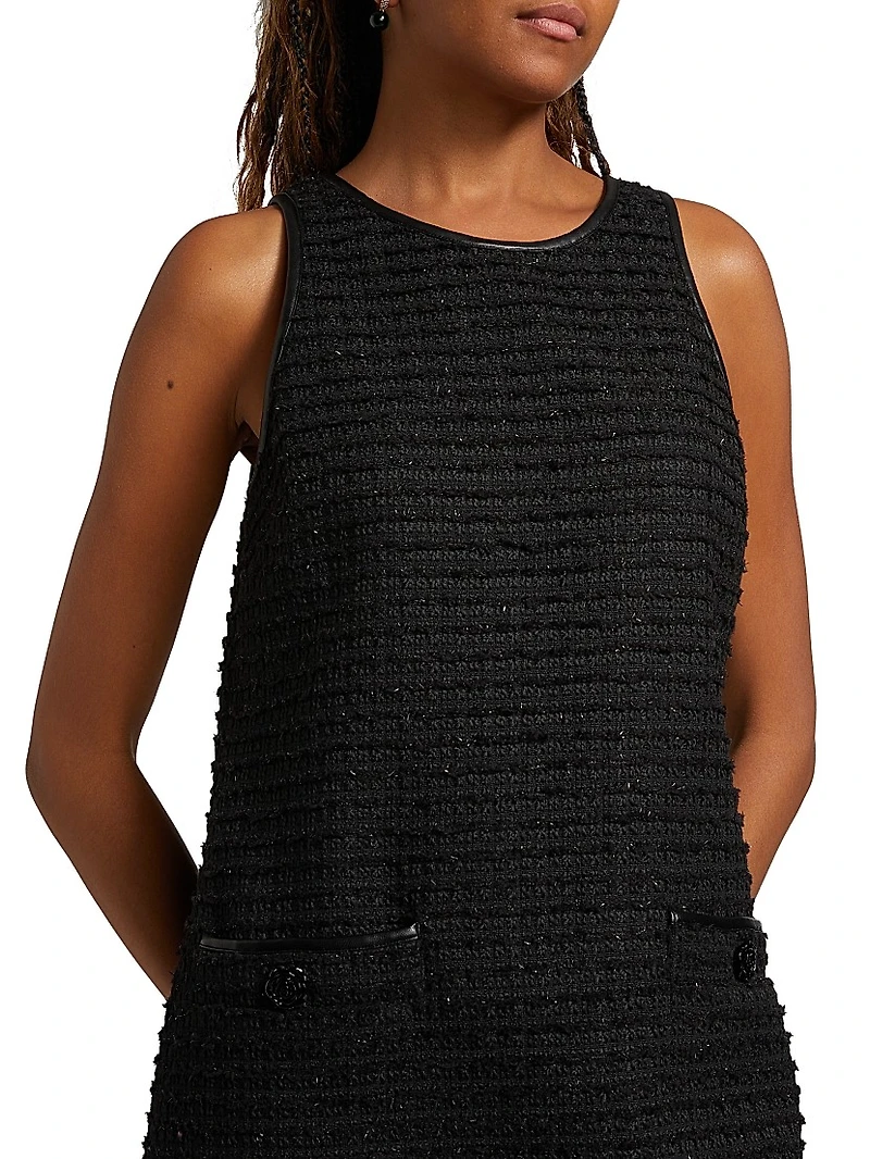 Florian Tweed Shift Midi-Dress