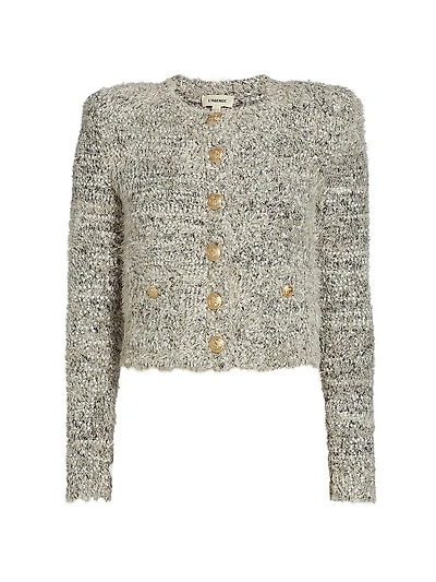 Una Tweed Knit Cardigan