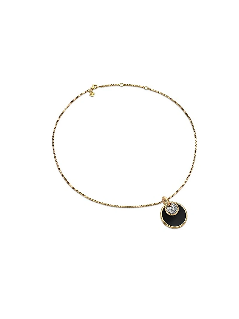 Elements Convertible Pendant Necklace in 18K Yellow Gold