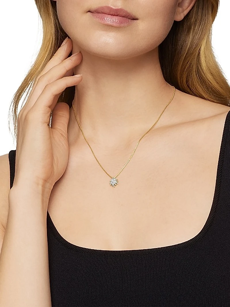 Starburst Pendant Necklace in 18K Yellow Gold with Diamonds