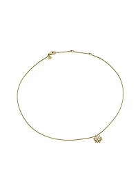 Starburst Pendant Necklace in 18K Yellow Gold with Diamonds