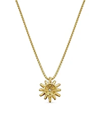 Starburst Pendant Necklace in 18K Yellow Gold with Diamonds