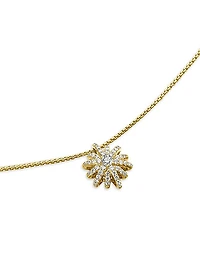 Starburst Pendant Necklace in 18K Yellow Gold with Diamonds