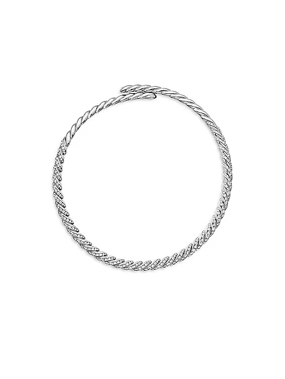Pavéflex Necklace In 18K White Gold