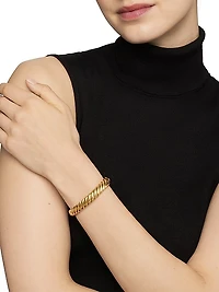 Sculpted Cable Bracelet in 18K Yellow Gold, 10MM