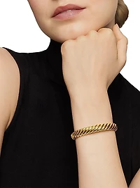 Sculpted Cable Bracelet in 18K Yellow Gold, 10MM