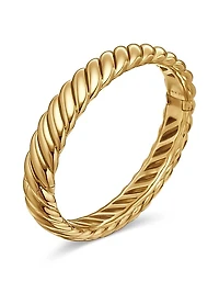 Sculpted Cable Bracelet in 18K Yellow Gold, 10MM