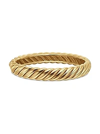Sculpted Cable Bracelet in 18K Yellow Gold, 10MM