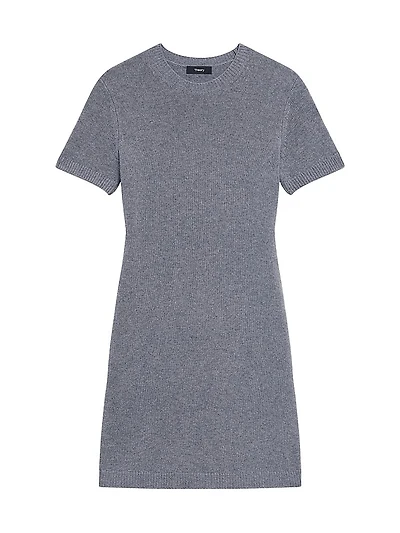 Wool-Cashmere Crewneck Minidress