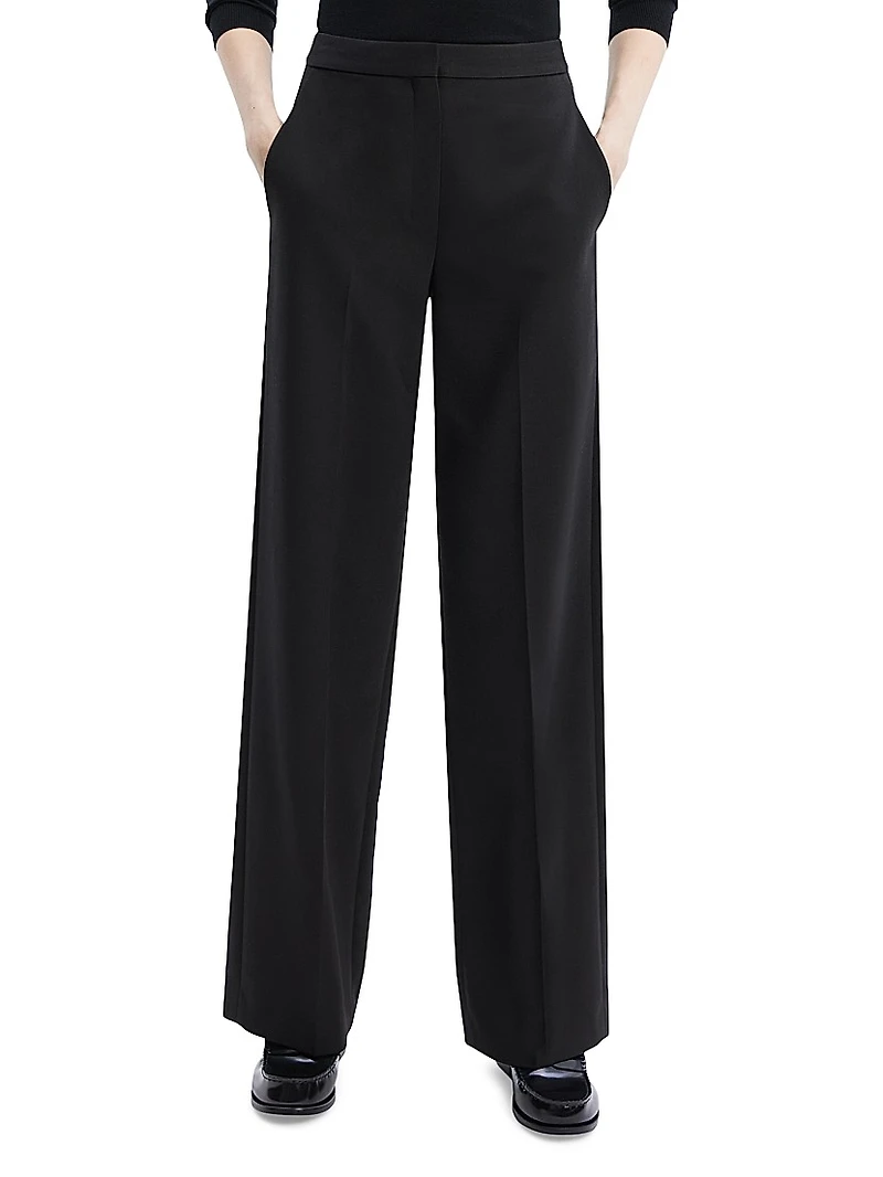 Tailored Straight-Leg Pants