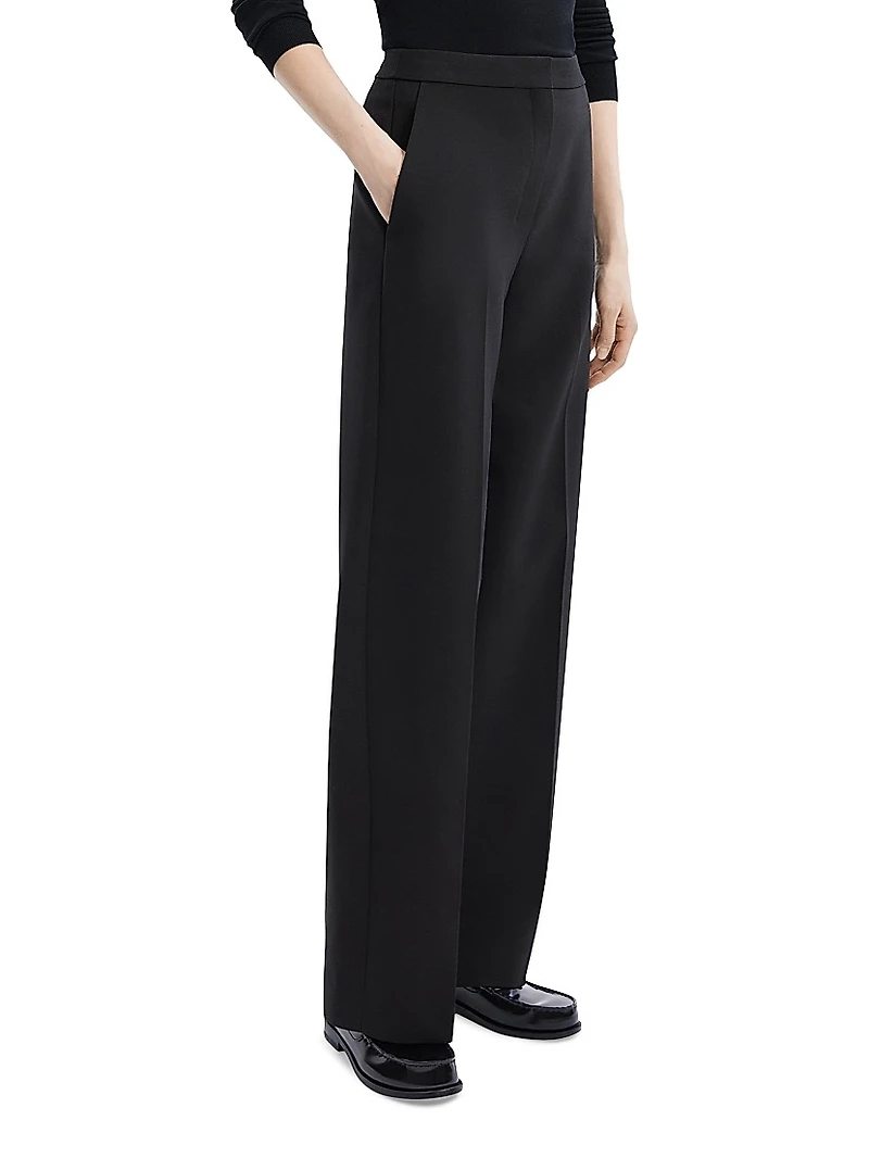 Tailored Straight-Leg Pants