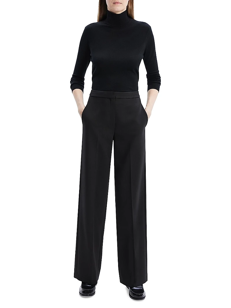 Tailored Straight-Leg Pants
