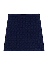 Cable-Knit Wool-Cashmere Miniskirt