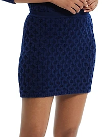 Cable-Knit Wool-Cashmere Miniskirt