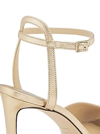 Sacora 85MM Metallic Leather Sandals