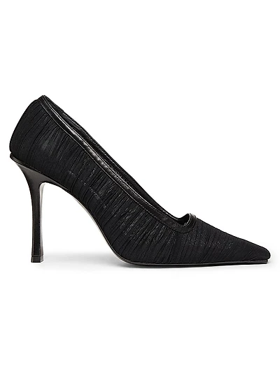 Lotta 100MM Ruched Tulle Pumps