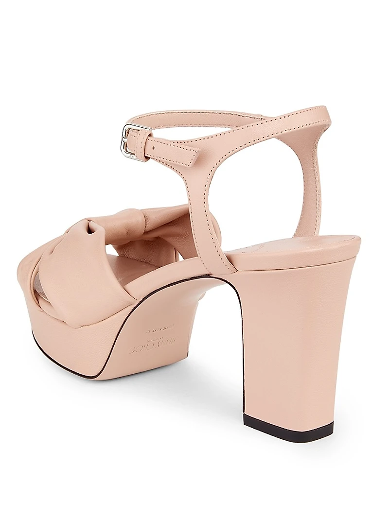 Heloise 80MM Leather Platform Sandals