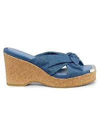 Avenue 110MM Denim Wedge Sandals