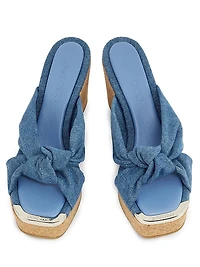 Avenue 110MM Denim Wedge Sandals
