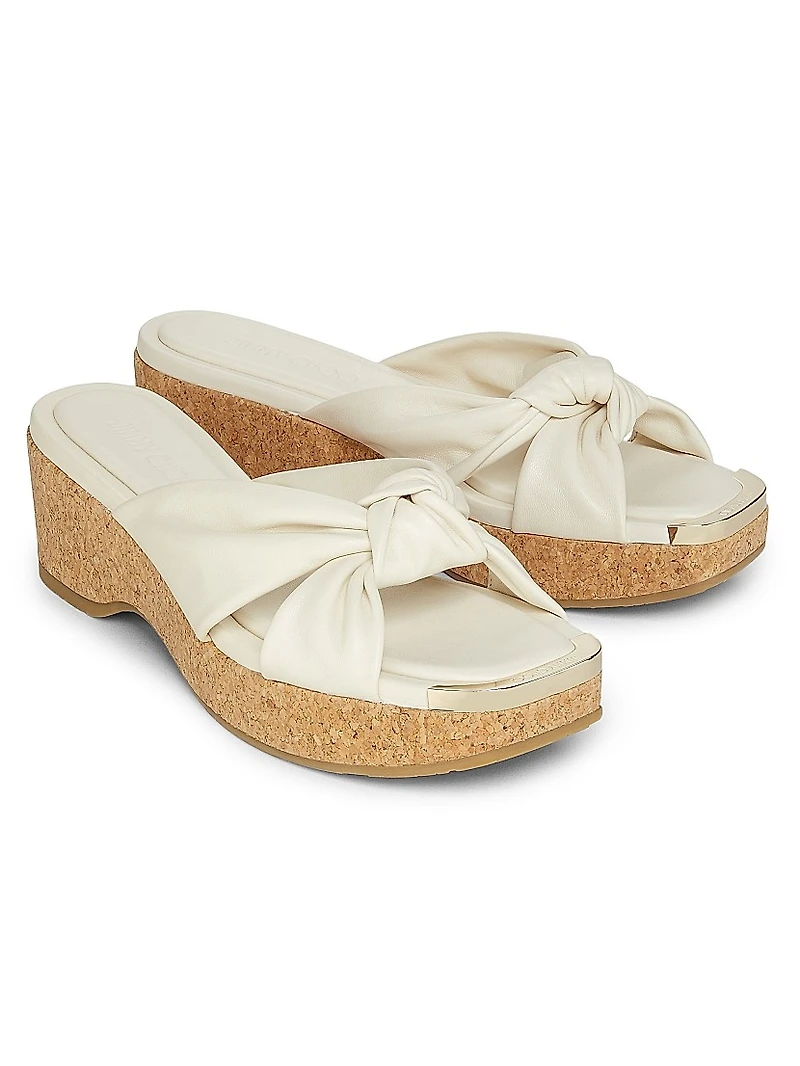 Avenue 110 50MM Leather Wedge Sandals