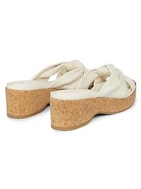 Avenue 110 50MM Leather Wedge Sandals