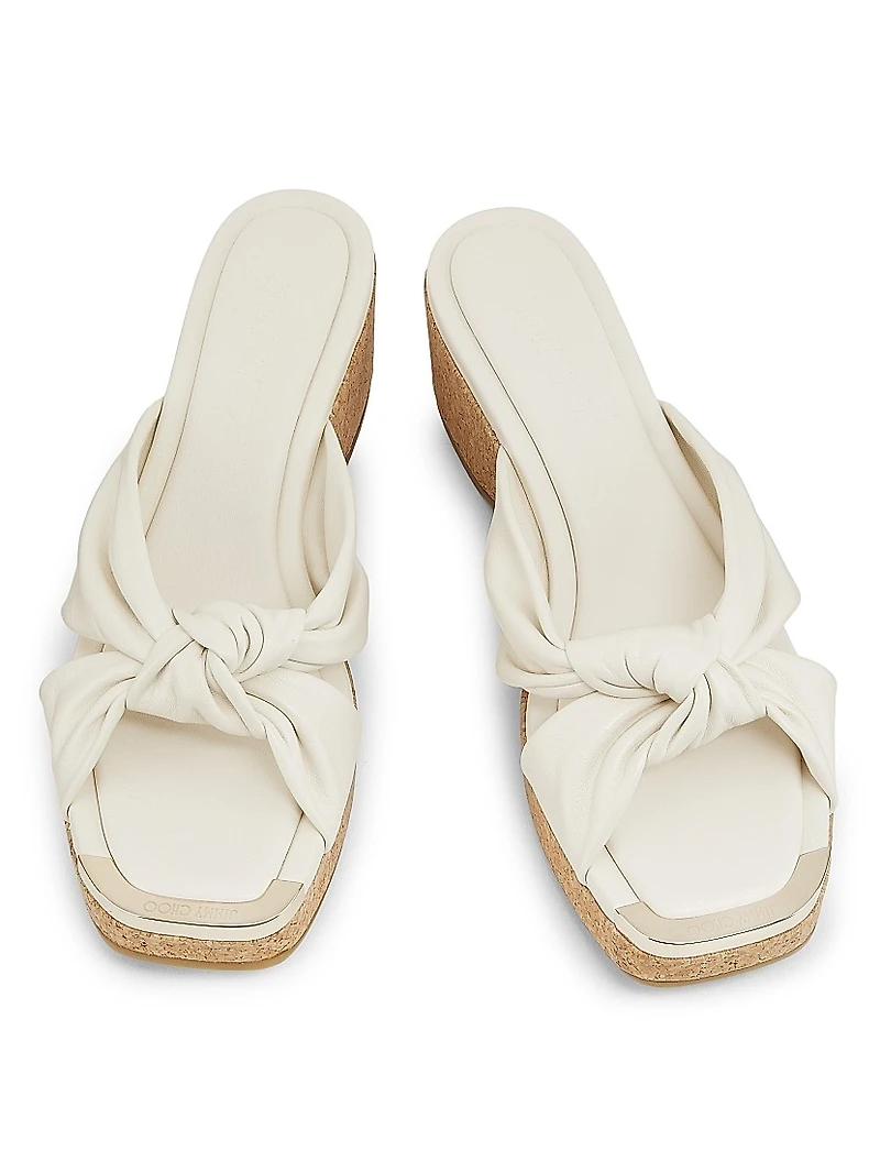 Avenue 110 50MM Leather Wedge Sandals