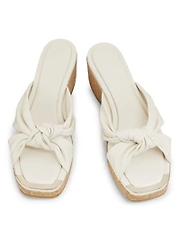 Avenue 110 50MM Leather Wedge Sandals